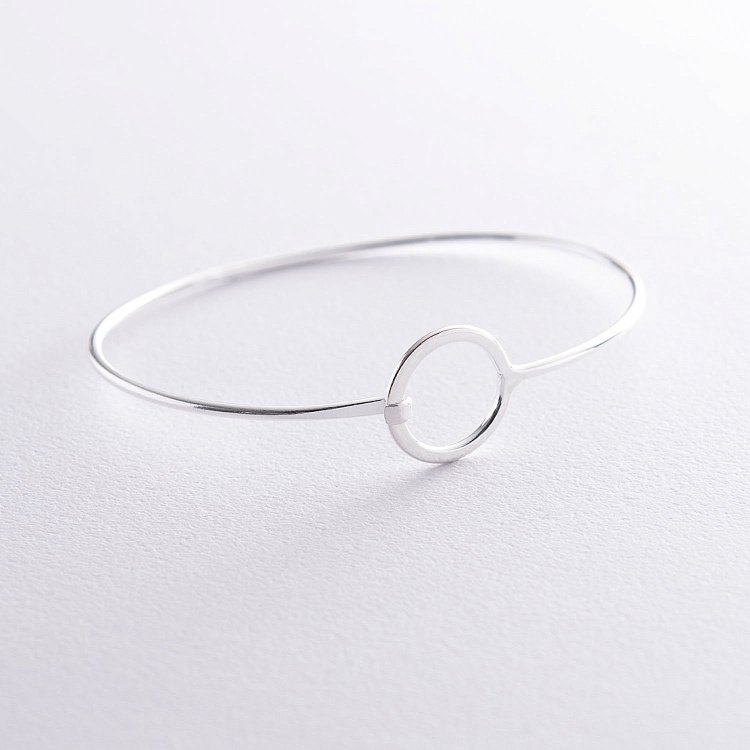 Жорсткий срібний браслет "Кругообіг" 141468 від ювелірного магазину Онікс