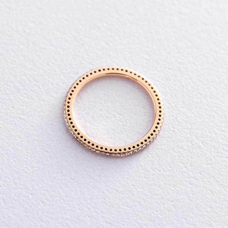 Золота каблучка з діамантами 160604ch від ювелірного магазину Онікс - 2