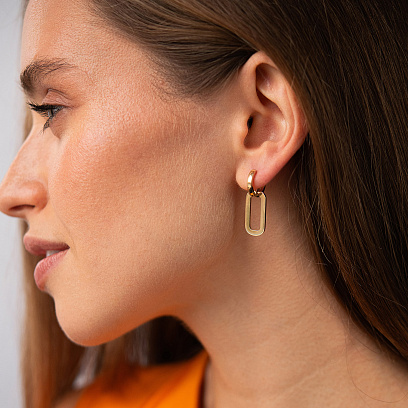 Серьги "Roxana" в желтом золоте с09205 №3