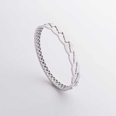 Жесткий браслет "Merry" в белом золоте б05609