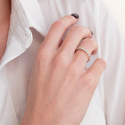 Золотое кольцо с бриллиантами кб0372nl №4