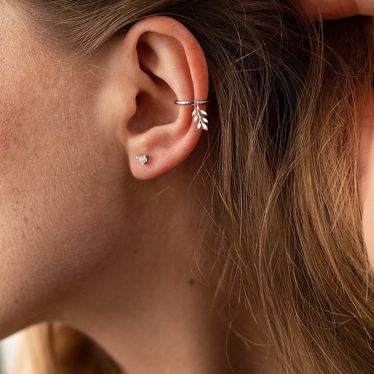 Каффа "Гілочка" у білому золоті с08047 від ювелірного магазину Онікс - 2