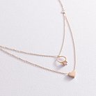 Золоте кольє з заручальна каблучка і серцем (фіаніт) кол02466 от ювелирного магазина Оникс