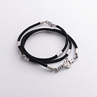 Ювелірний чорний шнурок з фіанітом 1451 от ювелирного магазина Оникс