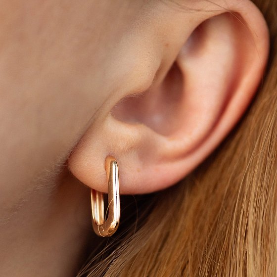 Серьги "Этель" в красном золоте с08674 №3
