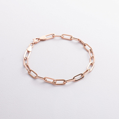 Браслет "Цепочка" в красном золоте б05640