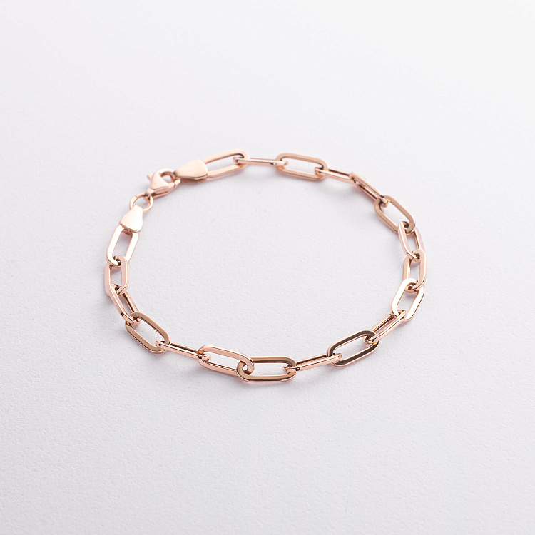 Браслет "Цепочка" в красном золоте б05640 от ювелирного магазина Оникс