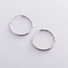 Сережки - кільця в сріблі (3.1 см) 122471 от ювелирного магазина Оникс - 3