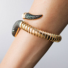 Жорсткий браслет "Змія" у жовтому золоті (фіаніти) б05722 от ювелирного магазина Оникс - 7