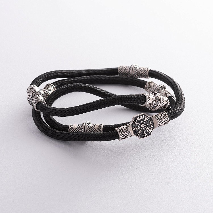 Шовковий шнурок "Вегвізир. Сварга" зі срібними вставками 985 від ювелірного магазину Онікс - 7