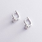Срібні сережки "Квіточки" (фіаніт) 122601 от ювелирного магазина Оникс - 2