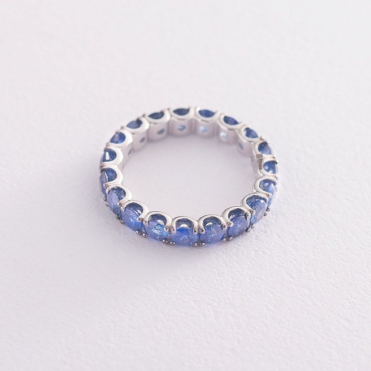 Каблучка із золота з сапфірами кб0107gl від ювелірного магазину Онікс - 2