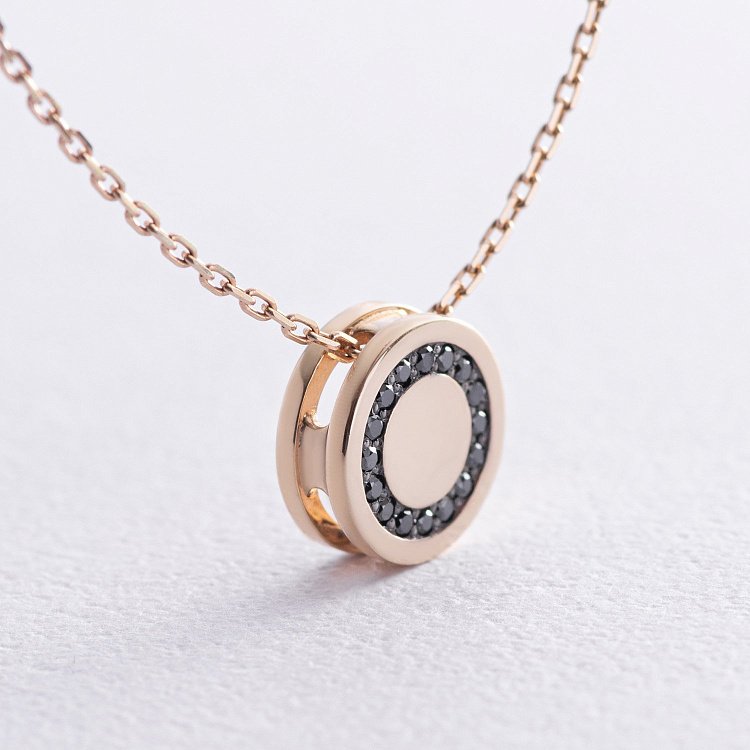 Золоте кольє з чорними діамантами 734513122 від ювелірного магазину Онікс - 2