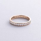 Обручальное кольцо с дорожкой бриллиантов (желтое золото) 239051621 от ювелирного магазина Оникс - 4
