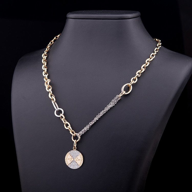 Эксклюзивное золотое колье с фианитами в стиле "Тиффани" кол00844 от ювелирного магазина Оникс - 3