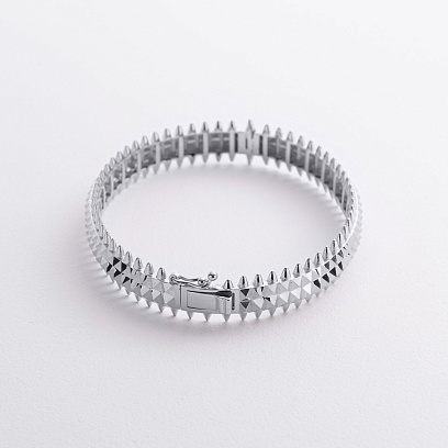 Жесткий браслет "Pauline" в белом золоте б05648 №5