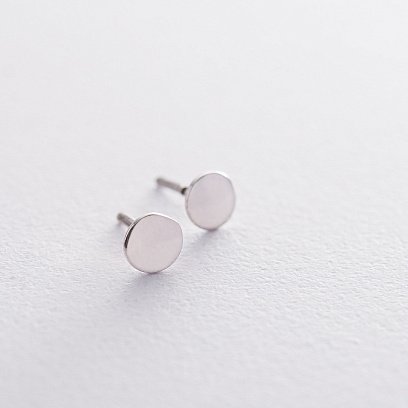 Золоті сережки-пусети "Кружечки" с06475 №4