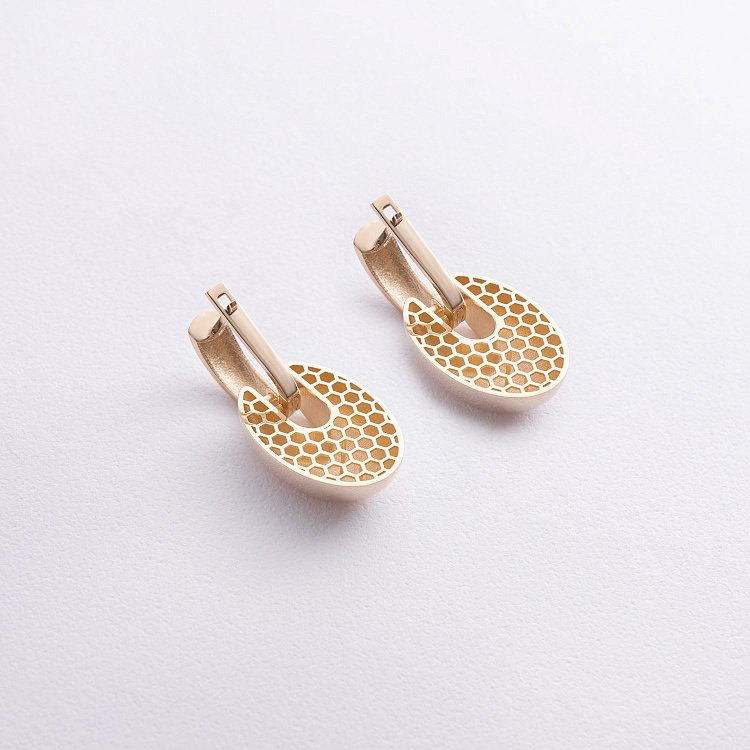 Серьги "Melaine" в желтом золоте с09150 от ювелирного магазина Оникс - 6