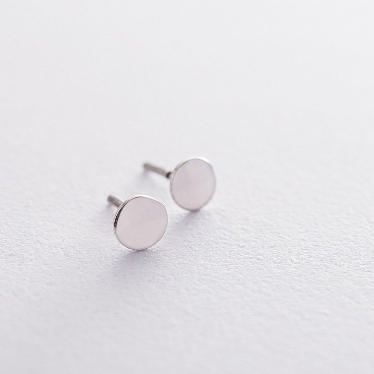 Золоті сережки-пусети "Кружечки" с06475 від ювелірного магазину Онікс - 3