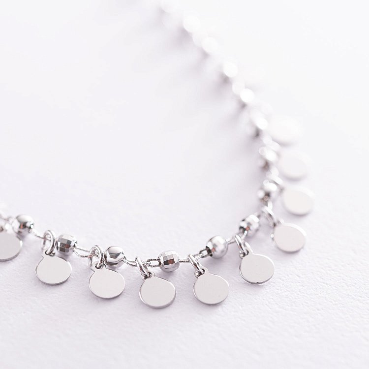 Серебряное колье "Монетки" 181077 от ювелирного магазина Оникс - 2