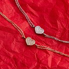 Браслет "Сердечко" с бриллиантами (желтое золото) бб0049м от ювелирного магазина Оникс - 5