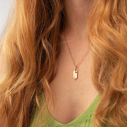 Кулон "Сердечко" для гравіювання (червоне золото) п03243 №5