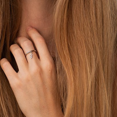 Каблучка "Гілочка" у сріблі 7250 №4