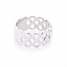 Серебряное ажурное кольцо без камней 112088 от ювелирного магазина Оникс - 1