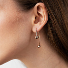 Серьги "Вдохновение" с шариками с09318 от ювелирного магазина Оникс - 1