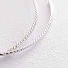 Сережки - кільця в білому золоті (6.3 см) с07143 от ювелирного магазина Оникс - 2