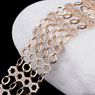 Золотий жіночий браслет з жовтого золота з фіанітами б01652 от ювелирного магазина Оникс