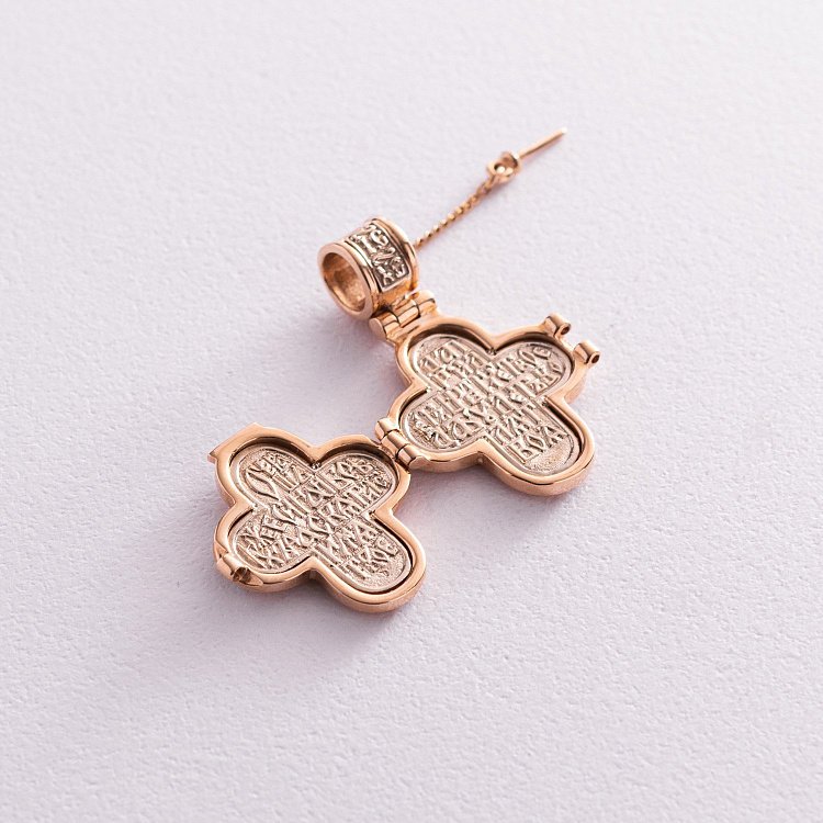 Золотой мощевик с фианитами 7041478 от ювелирного магазина Оникс - 2