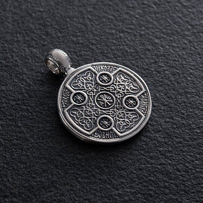 Серебряная подвеска "Св. Николай Чудотворец" с чернением 132987 №3