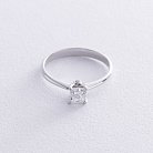 Помолвочное кольцо с бриллиантами (белое золото) 236511121 от ювелирного магазина Оникс - 4