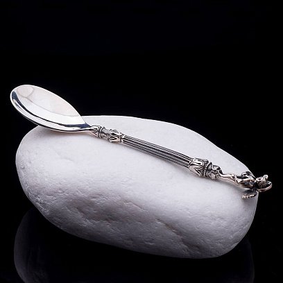 Срібна ложка з янголятком 24020 №3