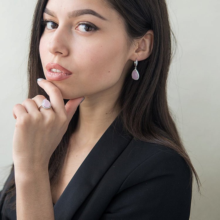 Срібні сережки (фіаніти) 121915 від ювелірного магазину Онікс - 4