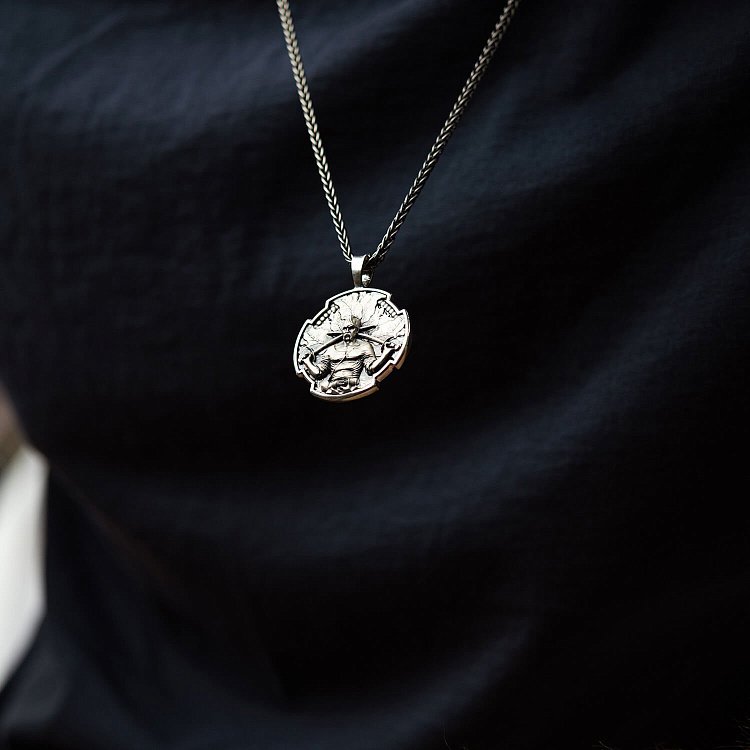 Серебряный кулон "Український козак. Молитва до Пресвятої Богородиці" 133207 от ювелирного магазина Оникс - 14