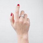 Срібний перстень з фіанітами 111844 от ювелирного магазина Оникс - 1