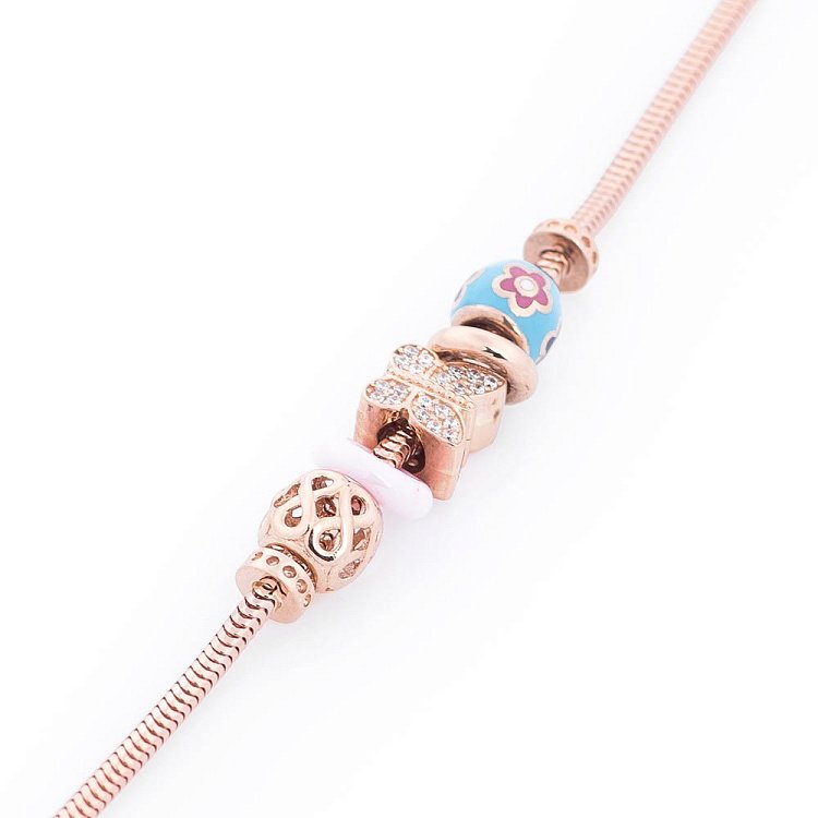 Золотой браслет с подвесками б03120с от ювелирного магазина Оникс - 1