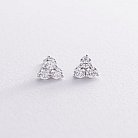 Золоті сережки - пусети з діамантами сб0478z от ювелирного магазина Оникс