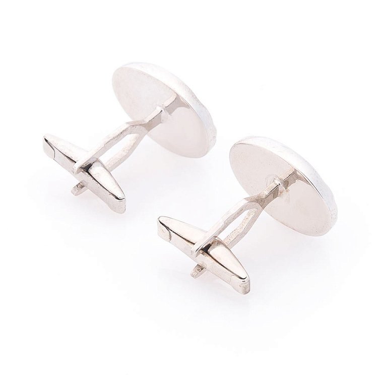 Срібні запонки (родій) 25059 від ювелірного магазину Онікс - 1