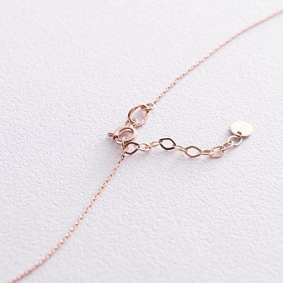 Кольє "Хрестик" в червоному золоті (фіаніти) кол01811 №7