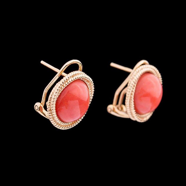 Золоті сережки з коралами c1880178 від ювелірного магазину Онікс - 2