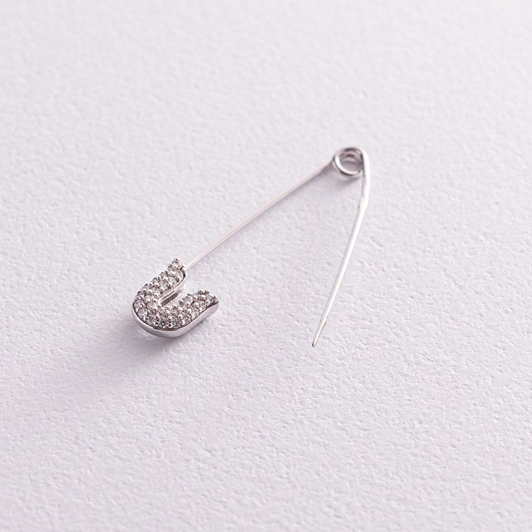 Золотая булавка с фианитами зак00253 от ювелирного магазина Оникс