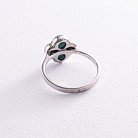 Серебряное кольцо "Клевер" (малахит) 112562 от ювелирного магазина Оникс - 4