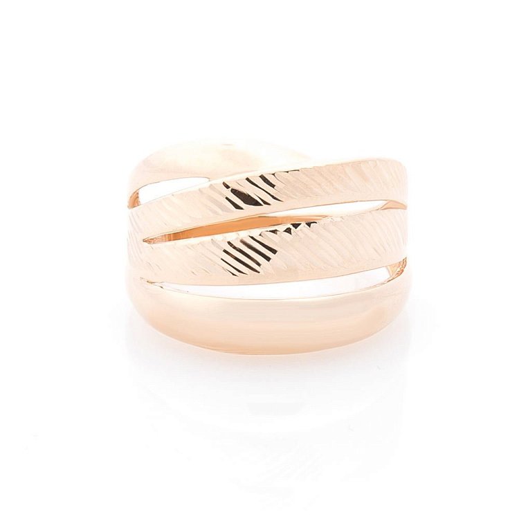 Золота каблучка без каменів к05738 від ювелірного магазину Онікс - 2