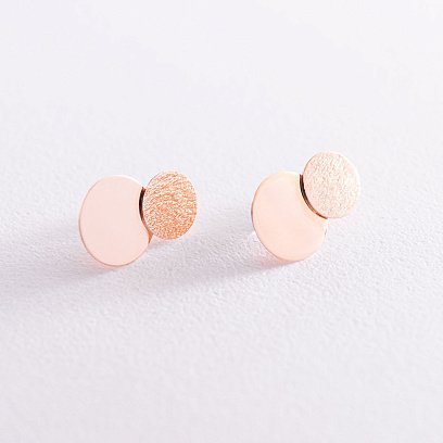 Золотые серьги "Кружочки"  470094