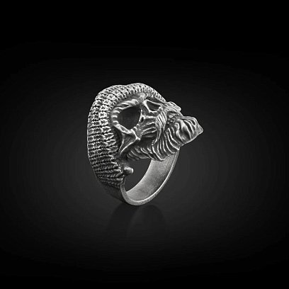 Срібна каблучка "Череп" 112689 №2