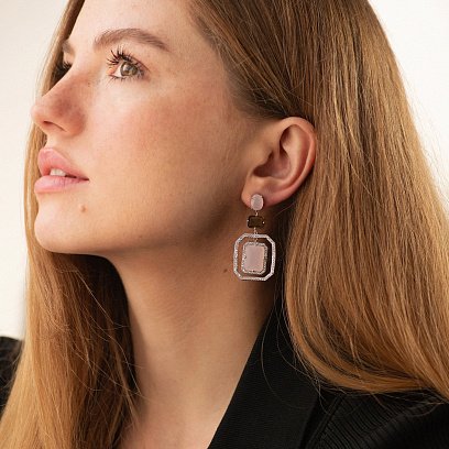 Серебряные серьги с фианитами 121288 №3