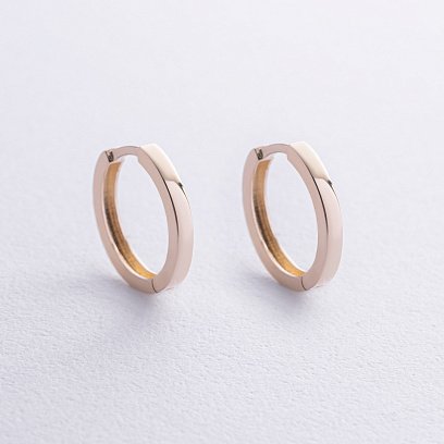 Серьги - кольца в желтом золоте с08769